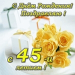 С днём рождения 45 лет